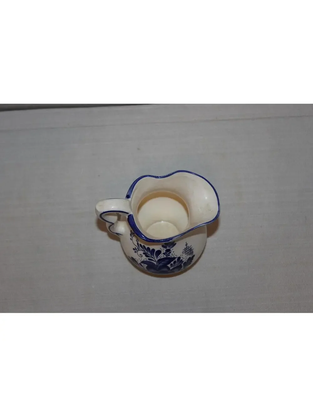 Vintage Delft Blue Pitcher Hand Painted - DAIC
